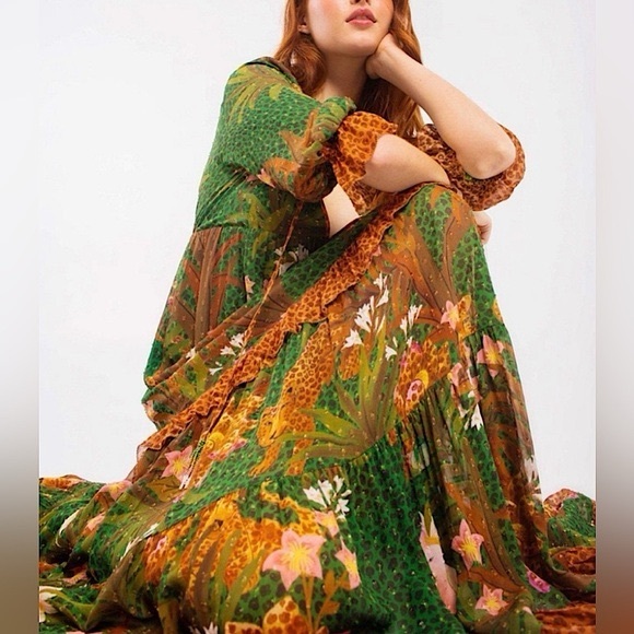 Farm Rio Maxi Dress Tropical Pattern - Picture 2 of 12